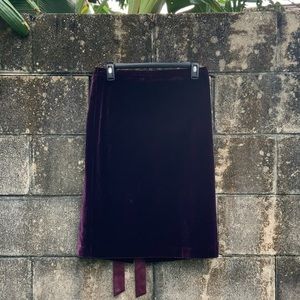 Yoana Baraschi - Faux Velvet Midi Skirt